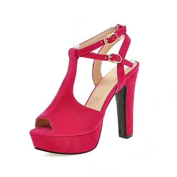 Women's Shoes Leatherette Stiletto Heel Peep ...