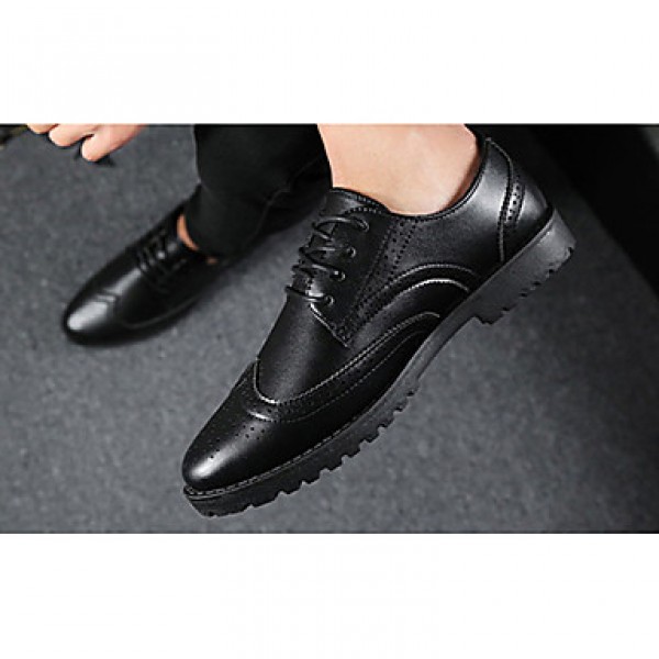 Men's Shoes Casual PU Oxfords Black / White  