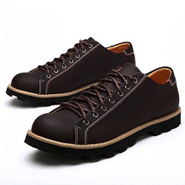 Men's Shoes Outdoor / Athletic / Casual Leather Oxfords Brown / Taupe  