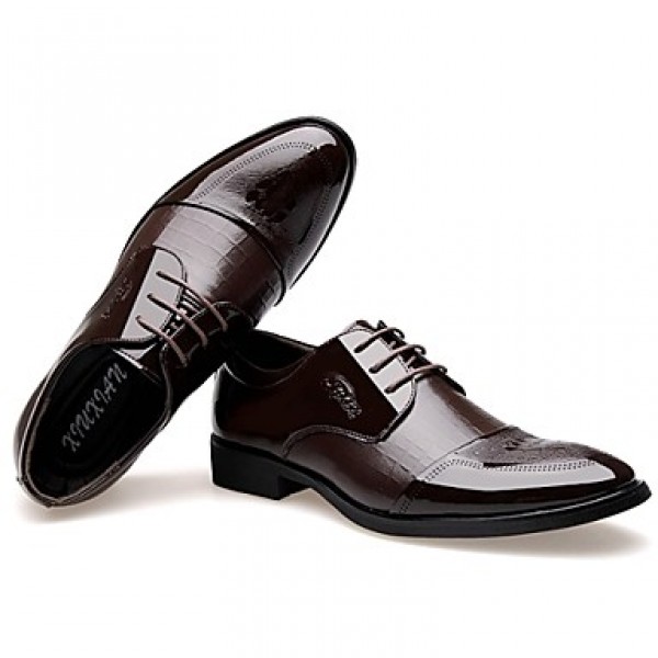 Men's Shoes   2016 New Style Hot Sale Office & Career / Casual Patent Leather Oxfords Black / Brown  