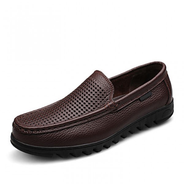 Men's Shoes Leather Casual Loafers Casual Slip-on ...