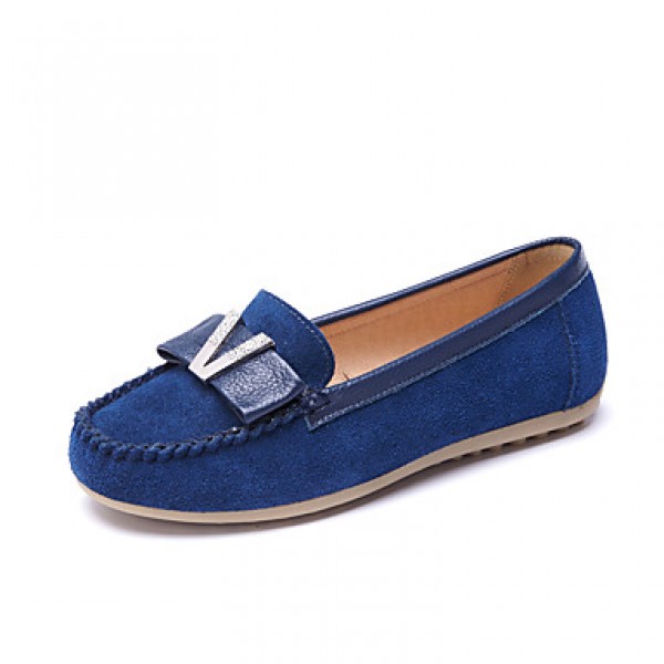 Women's Loafers & Slip-Ons Spring / Fall Moccasin / Round Toe Suede Outdoor / Casual Flat Heel shoe