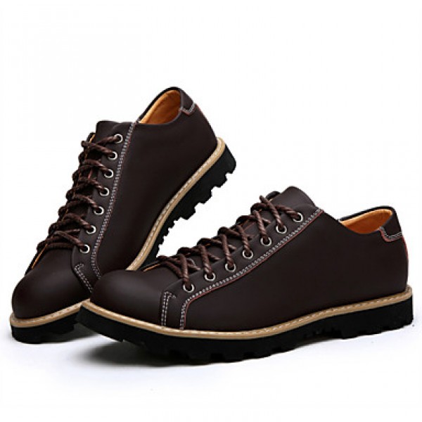 Men's Shoes Outdoor / Athletic / Casual Leather Oxfords Brown / Taupe  